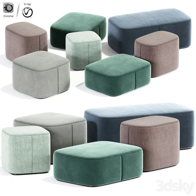 Alvin maris corner pouf 3D Model