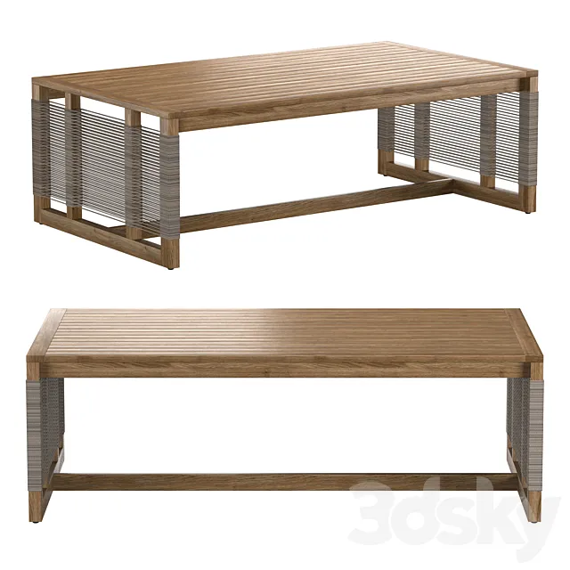 AMALFI OUTDOOR COFFEE TABLE 3D Model