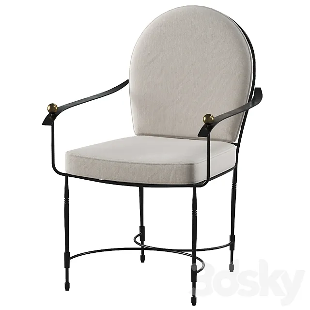 AMALFI ROUND BACK ARMCHAIR 3DModel