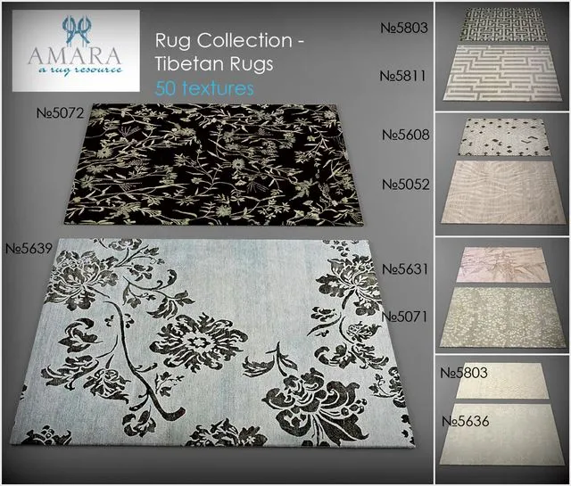 Amara Rug Collection - Tibetan Rugs 3D Model
