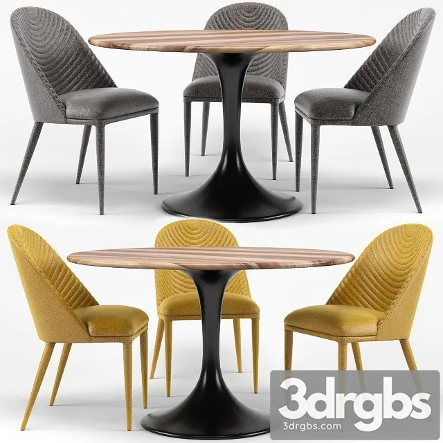 Amarelo Chair Thor Dining Table 3D Model Free