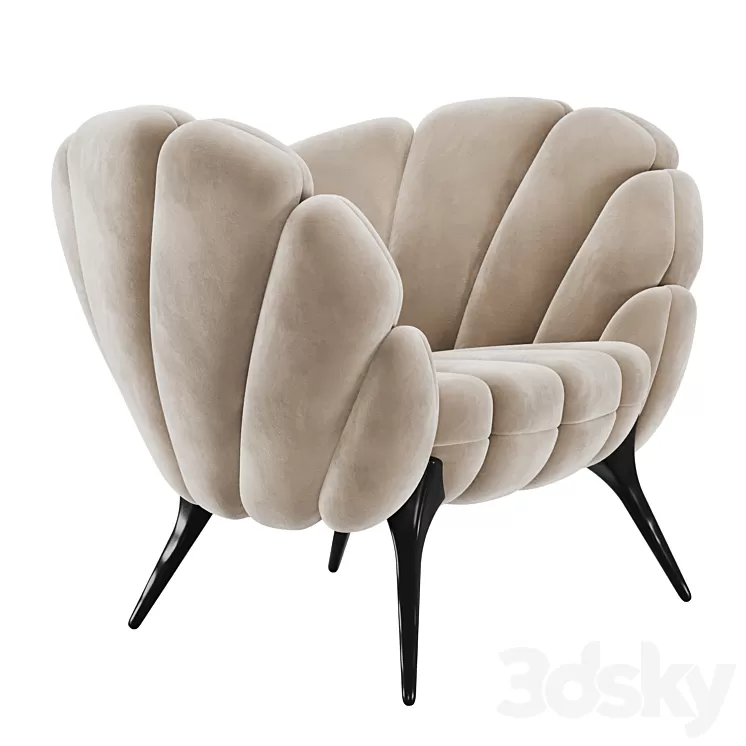 Amasunzu Armchair by Alma de Luce 3D Model