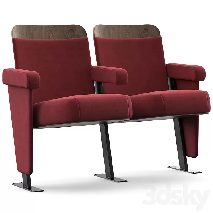 Ambassador evertaut auditorium theater chair 3D Model Free