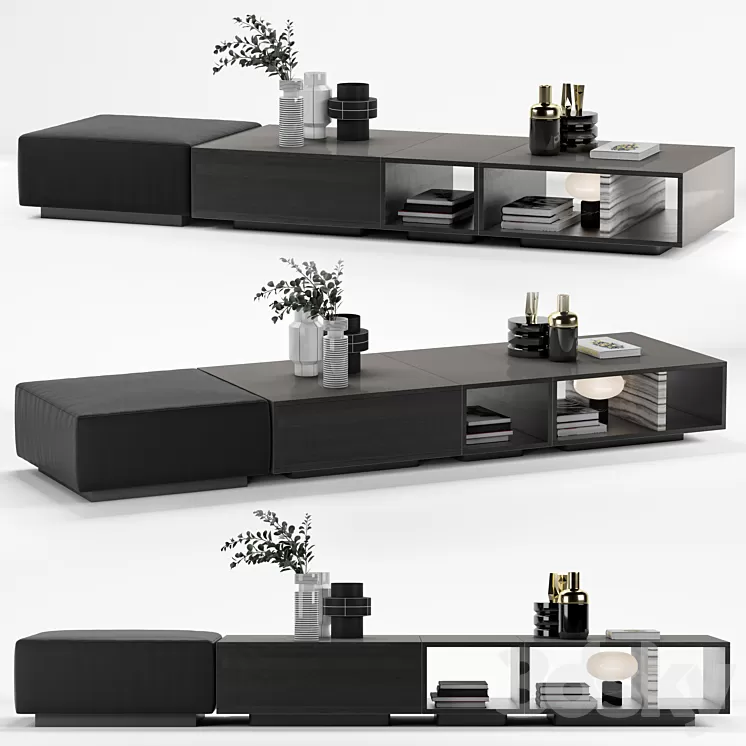 Amber decoration set 3D Model