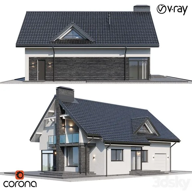 Amber house 3D Model