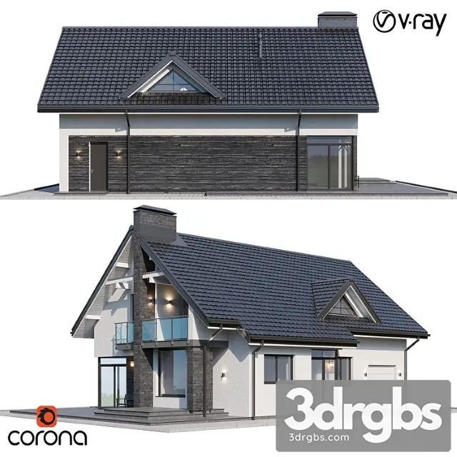 Amber House 3D Model Free