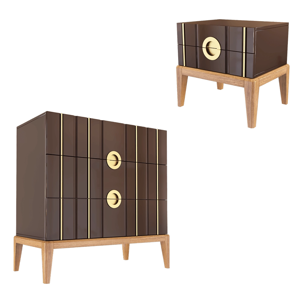 Ambicioni - Linen chest of drawers and bedside table Bernetto 3D Model