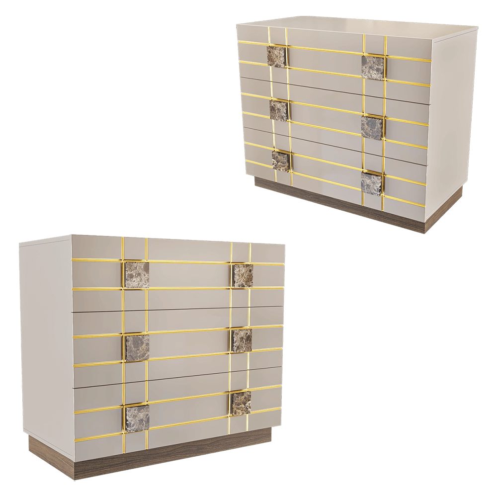 Ambicioni - Linen chest of drawers Mantone 3D Model