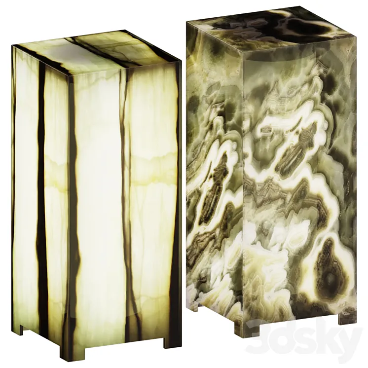 Ambient Table Lamp in Onyx 3D Model Free