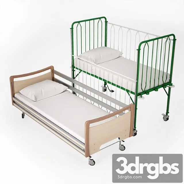 Ambulatory Bed Adult Nursery 3D Model Free