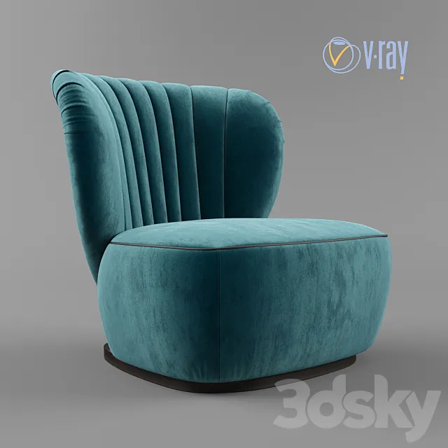 Amelia Armchair by black tie. 3DModel