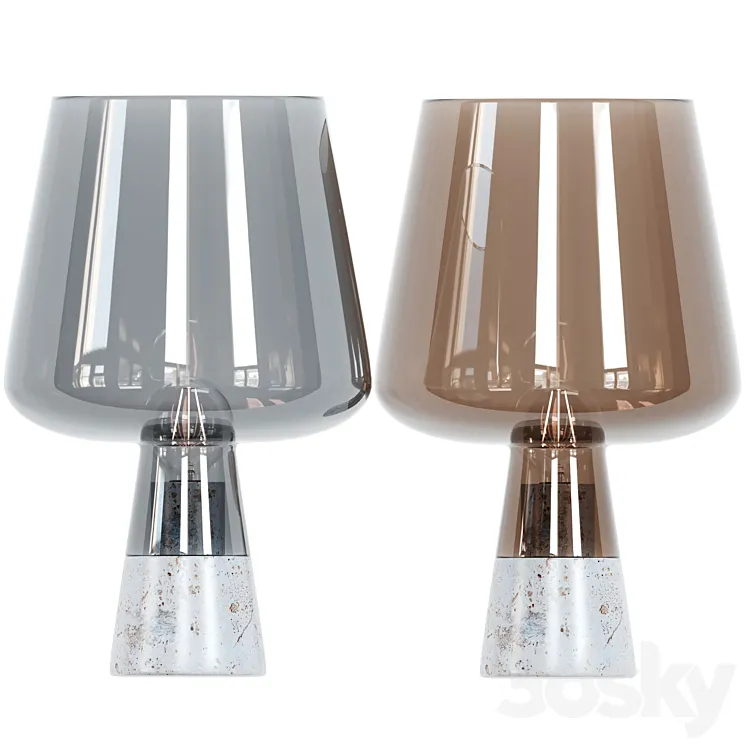 American LED table lamp 3D Model Free