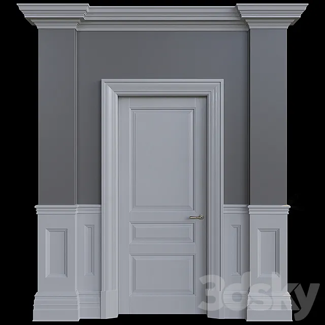 American style door 3DModel