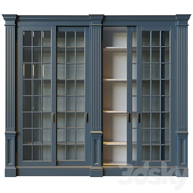 American style wardrobe 3D Model