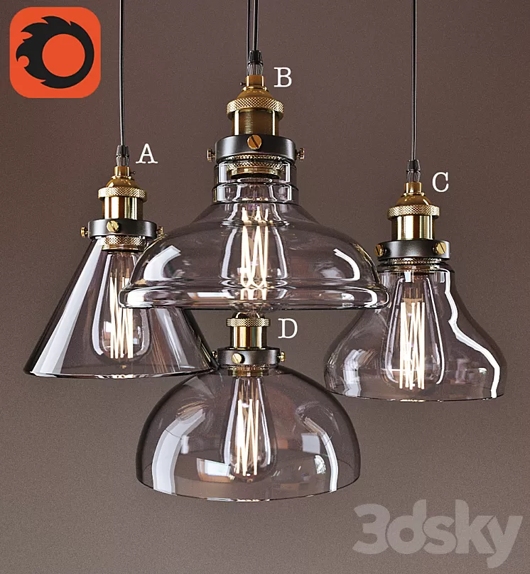 American vintage pendant lights