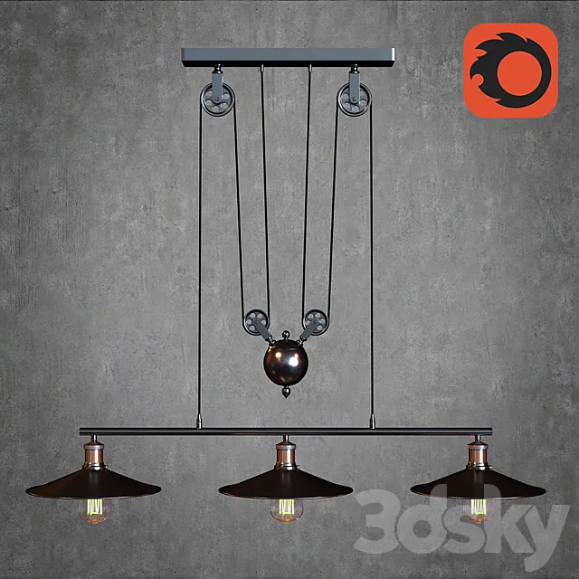 American_steampunk_lamp 3DModel