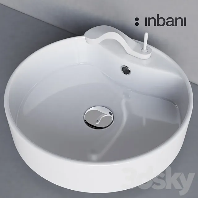 Ametis faucet and sink Inbani 3DModel