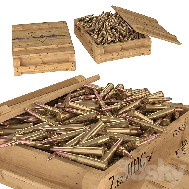 Ammo boxes 3D Model