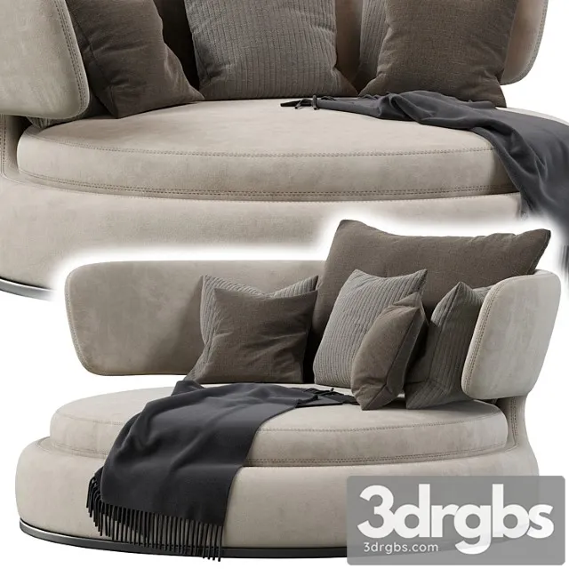 Amoenus Soft Maxalto Swivel Sofa 3D Model Download