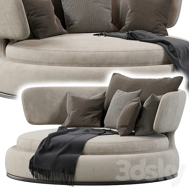 Amoenus Soft Maxalto Swivel Sofa 3D Model