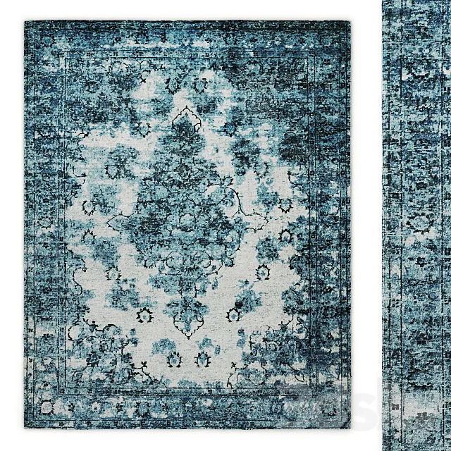 Amora Hand-Knotted Wool Rug RH 3D Model