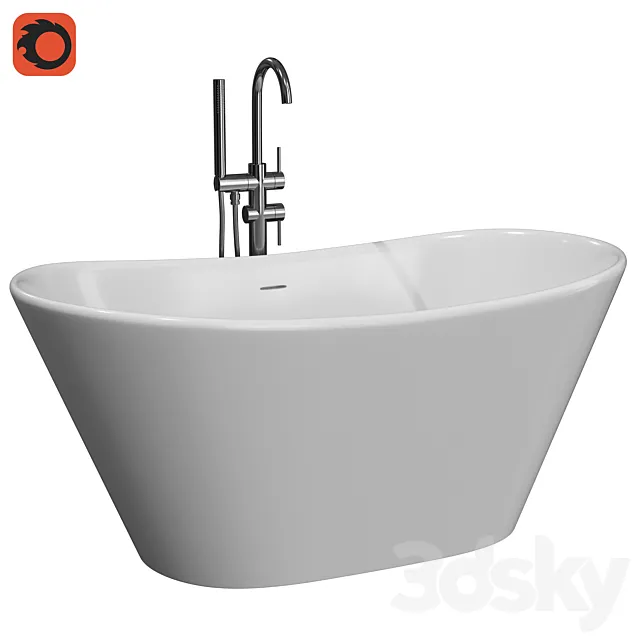 Amore silk bathtub by PAA 3D Model
