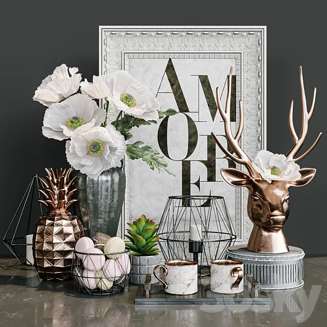 Amore_decorative set 3DModel