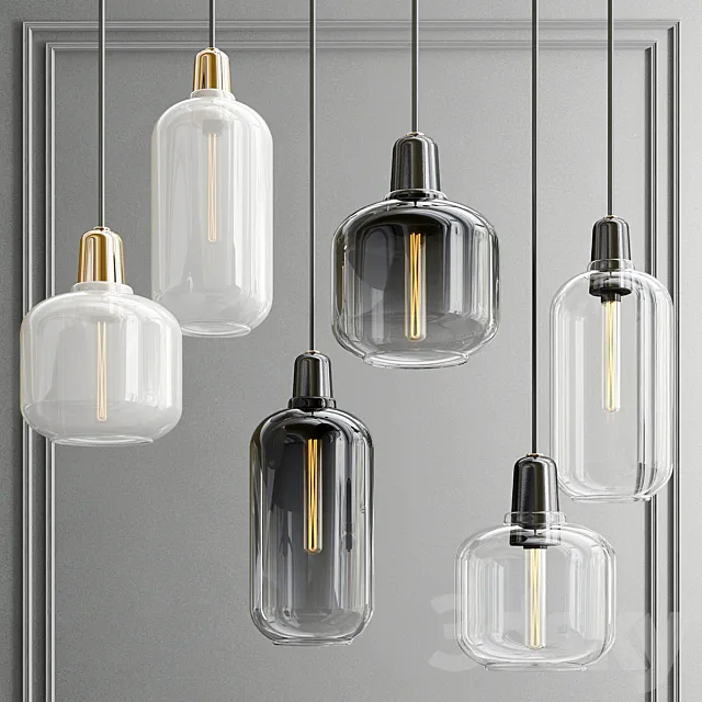 Amp Lamp Large EU Pendants 3DModel