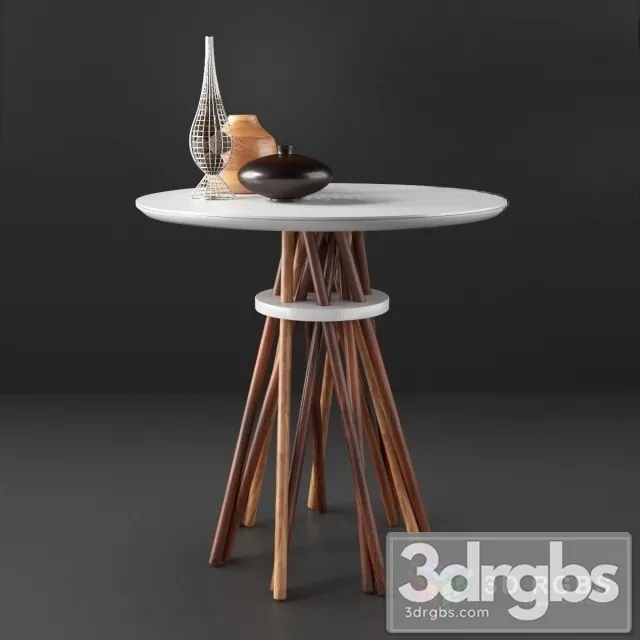 Ampersand Bundle Side Table 3D Model Free
