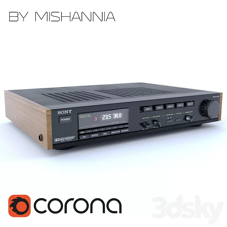 Amplifier SONY sdp 777es 3D Model