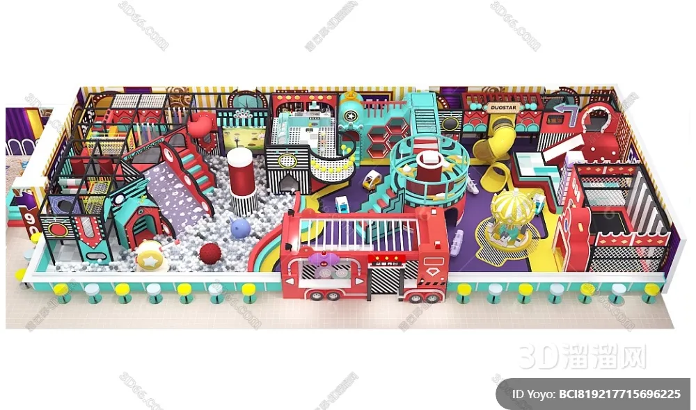 Amusement Park for Kid - 3D Model - 046