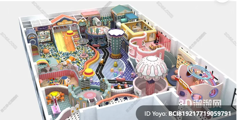 Amusement Park for Kid - 3D Model - 073