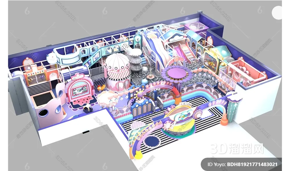 Amusement Park for Kid - 3D Model - 081