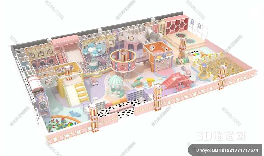 Amusement Park for Kid - 3D Model - 084