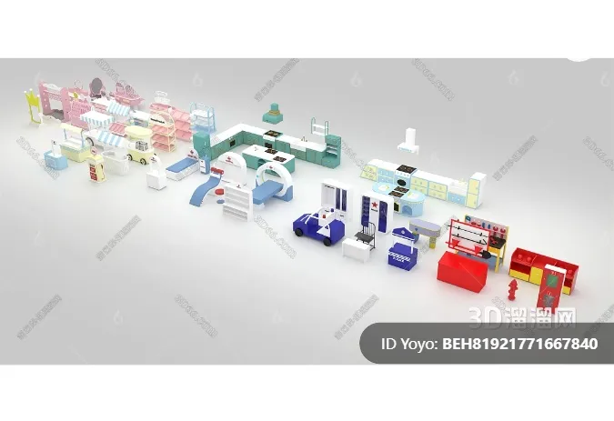 Amusement Park for Kid - 3D Model - 089