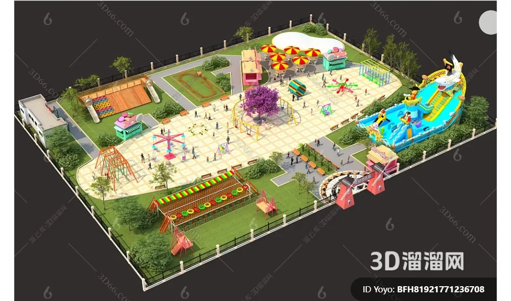 Amusement Park for Kid - 3D Model - 095
