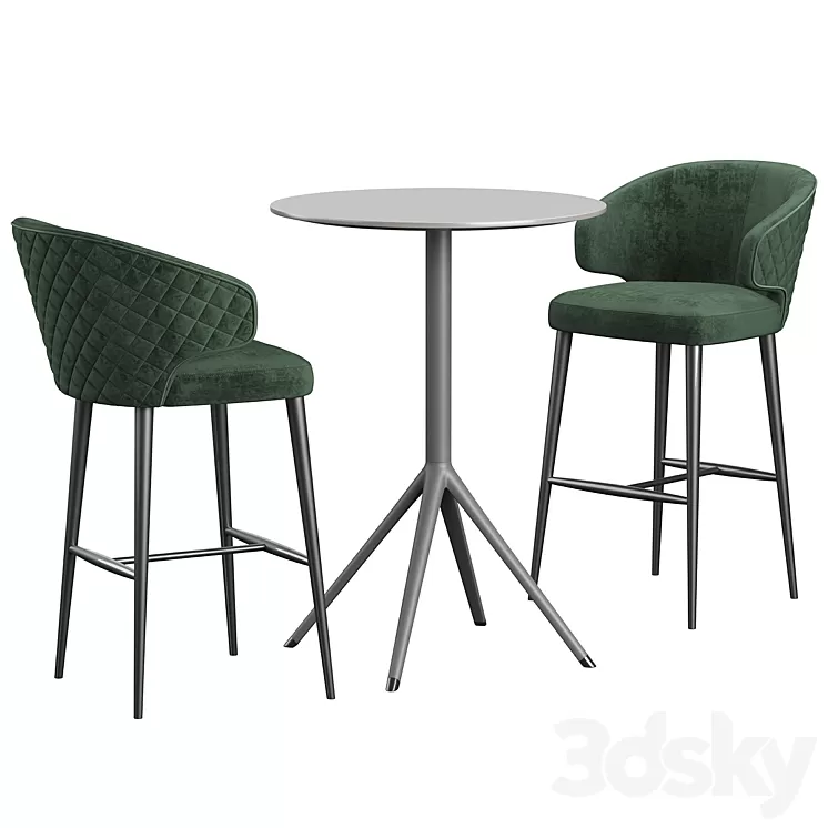 Amy Chair Konyshev OTX Table 3D Model Free
