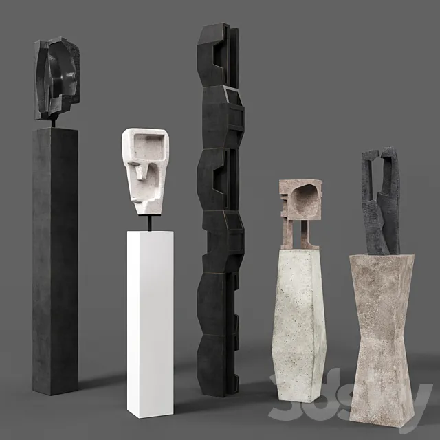 An Te Liu Sculptures 3DModel