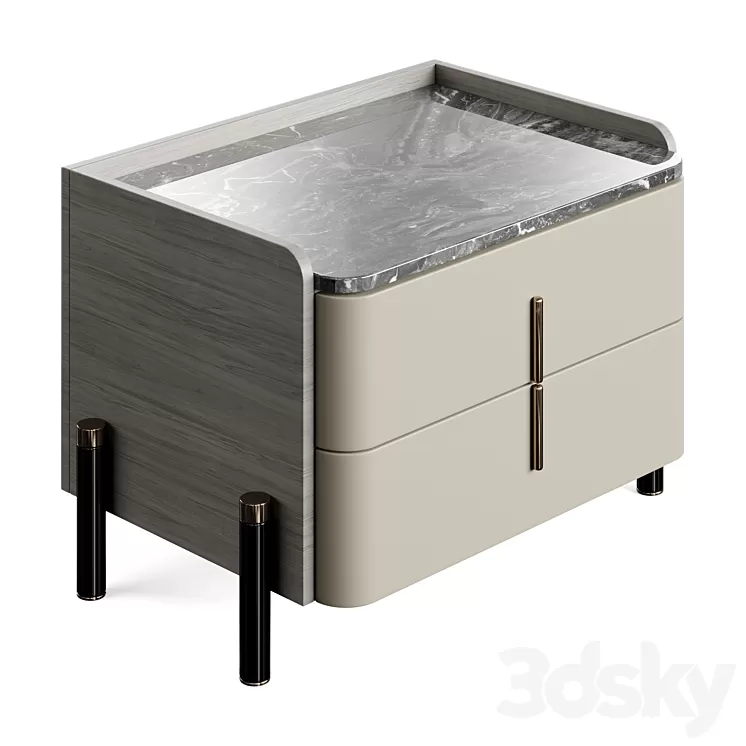 Ana Roque MISIA Bedside Table 3D Model Free