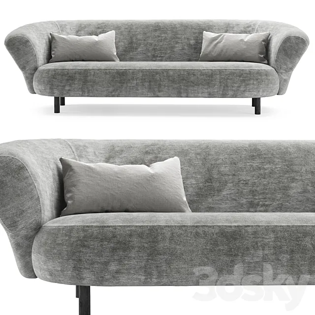 Ana Sofa by Christophe Delcourt _ Three-seater sofa 3D Model