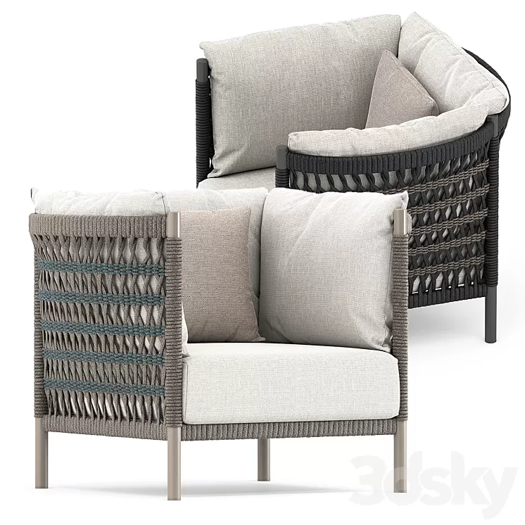 Anatra Lounge Chair by Janus et cie 3D Model