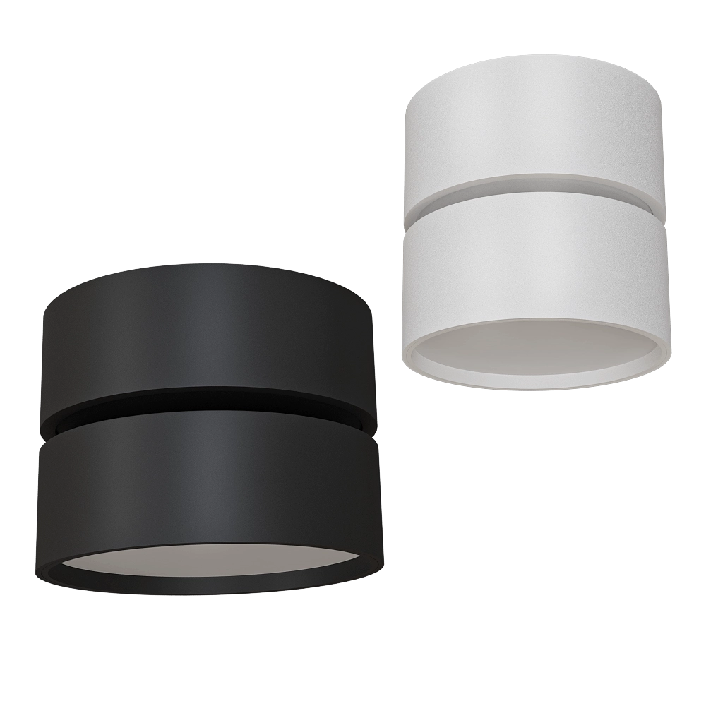 ANCARD - Surface mounted luminaire White Black 3D Model
