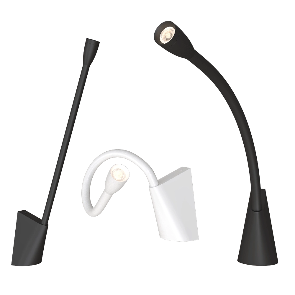 ANCARD - Wall lamp with a flexible leg 3D Model