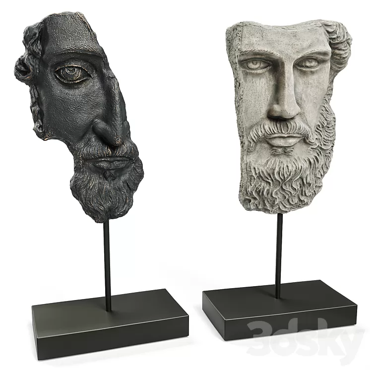 ANCIENT GREEK SCULPTURE POSEIDON and ZEUS 3D Model