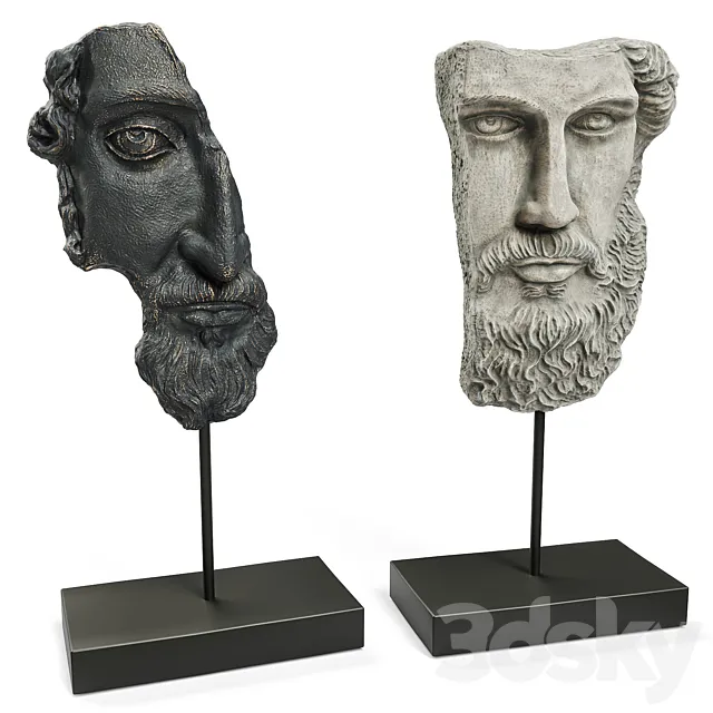 ANCIENT GREEK SCULPTURE POSEIDON and ZEUS 3DModel