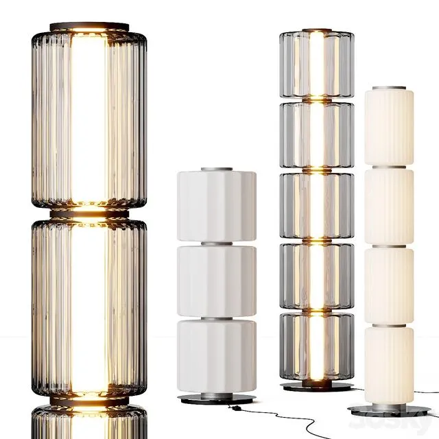 And Column Floor Lamps 3D Model
