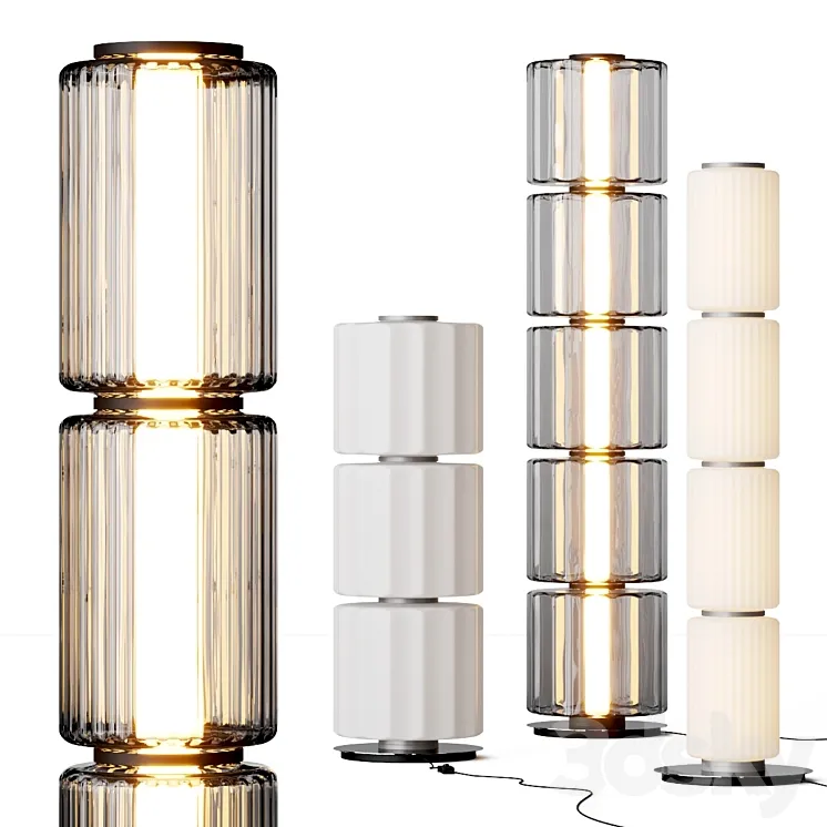 And Column Floor Lamps 3D Model Free Download