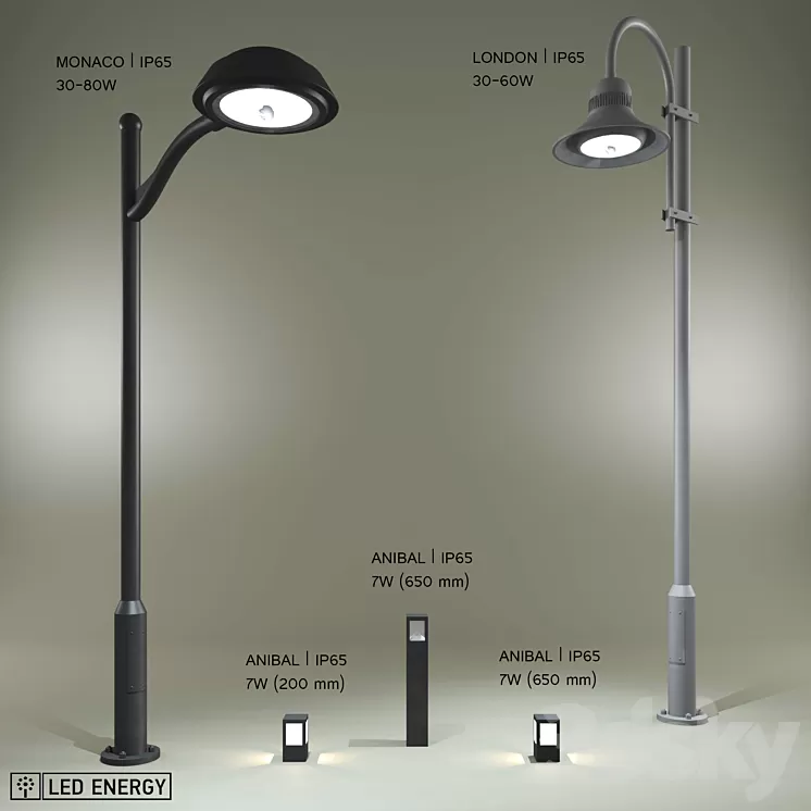And landscape lamp / Manufacturer - LED Energy 3D Model