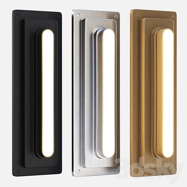 Ander Metallic Wall Lamp _ Modern wall metallic light 3D Model