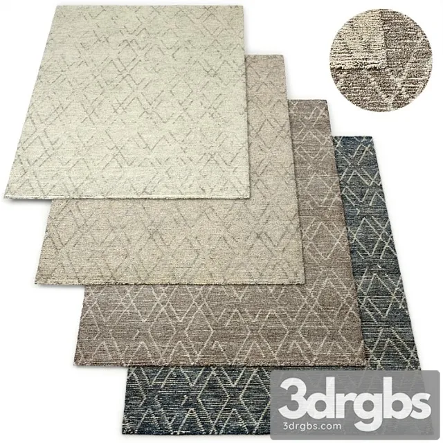 Andera hand-knotted wool rug rh collection 3D Model Free